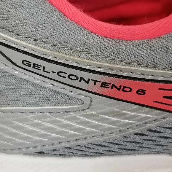 ASICS Gel Contend 6 AmpliFoam Lace Up Running Shoe Gray Pink Size 8 ~ 4400 - Picture 6 of 11